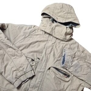 American Eagle Outfitters Mens M VTG Y2K Utility Tech Jacket Hooded Cargo